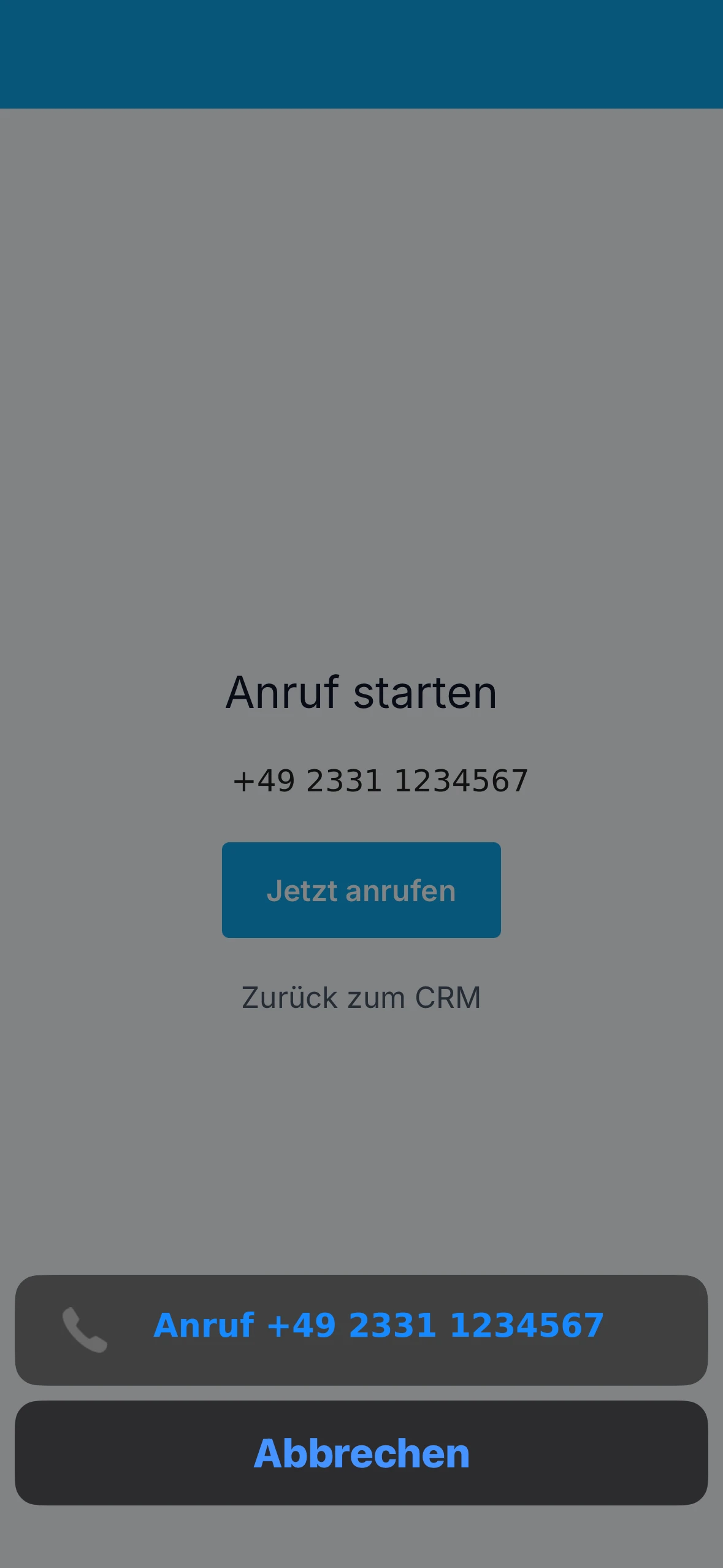 Anruf auf dem iPhone starten, Rufnummer anonymisiert